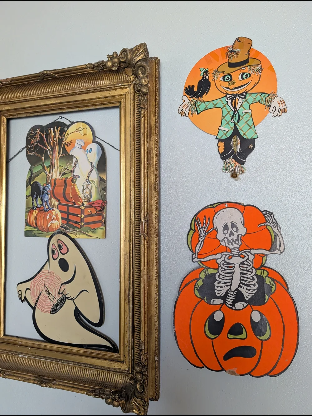 Vtg Lot 1950-70s Halloween Dicut Halloween Decor